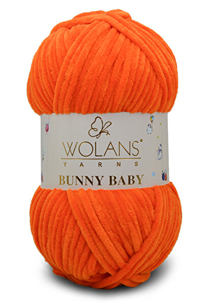 WOLANS 467 Orange Soft Velvet - Βρεφική κουβέρτα με νήματα πλεξίματος, μαλακό...