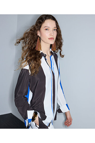 İpekyol Geometrik desen gömlek