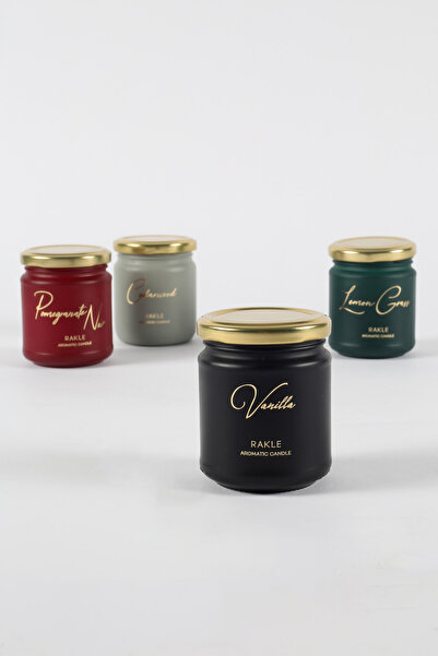 Rakle Elegant 4'lü Kavanoz Mum Seti 110 gr