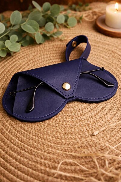 Hanging Glasses Case Heart Model ( Navy Blue Color )