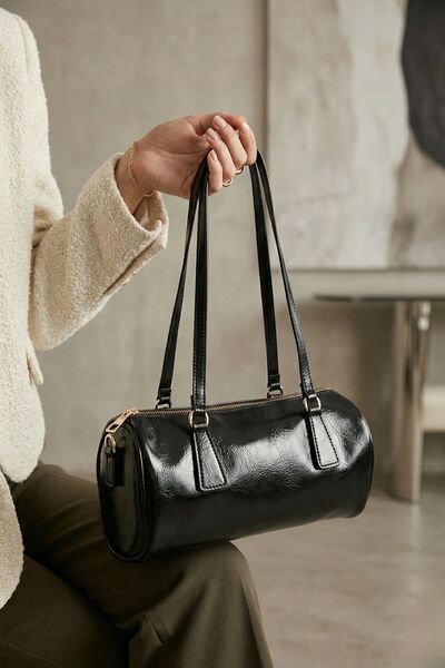 Marjin Жіноча сумка на блискавці для рук і плеча Zeton Чорна