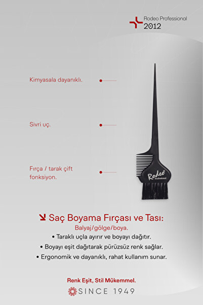 RODEO Profesyonel Saç Boyama Fırçası Taraklı 2012