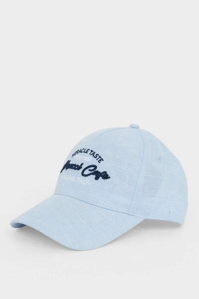 DeFacto Șapcă de baschet de baseball țesută cu imprimeu pentru femei D7992AX25SM