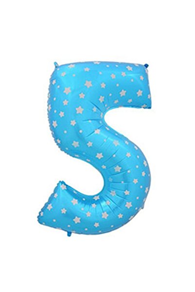 Pandoli بالون من رقائق الألومنيوم على شكل نجمة بارتيكو 80 سم باللون الأزرق رقم 5
