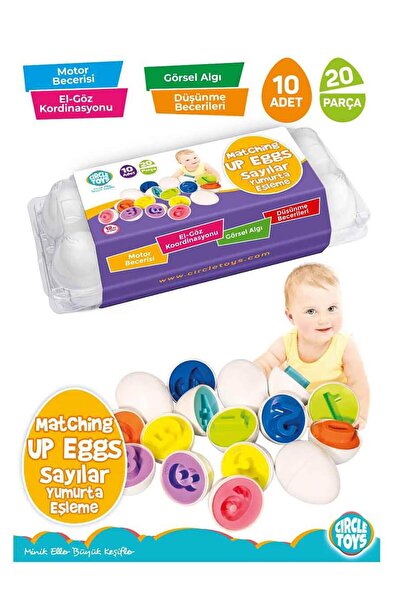 Circle Toys أرقام مطابقة البيض 10 قطع