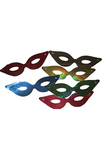 Pandoli Partidolu Karton Noel Gözlüğü Karton Gözlük Karton Maske 12 Adet