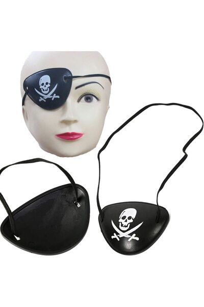 partidolu Halloween Plastik Baskılı Korsan Göz Bandı Göz Maskesi Yetişkin Çoc...
