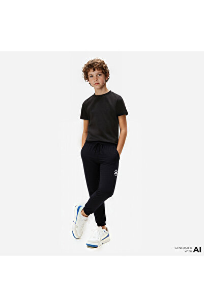 Converse Lastikli Paça Çocuk Siyah Eşofman Altı