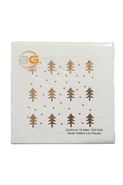 partidolu منديل عيد الميلاد مطبوع من جانب واحد على شكل شجرة صنوبر ذهبية اللون...