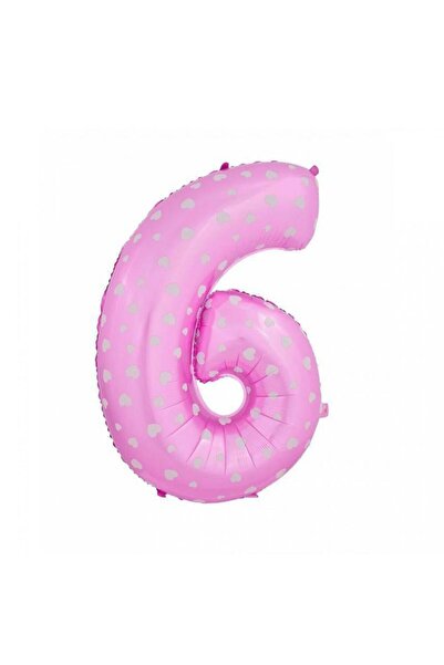 partidolu بالون قلب وردي اللون مقاس 80 سم رقم 6