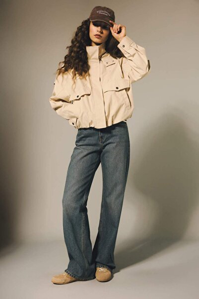 DeFacto %100 Pamuk Straıght Wıde Yüksek Bel Geniş Paça Jean Kar Yıkamalı Pant...