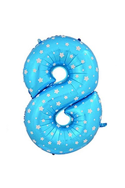 Pandoli بالون من رقائق الألومنيوم على شكل نجمة بارتيكو 80 سم باللون الأزرق رقم 8