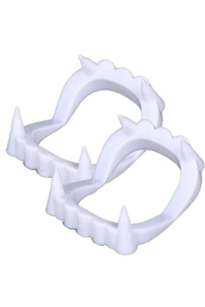 partidolu Halloween Cadılar bayramı Drakula Vampir Dişi Plastik 2 Adet Beyaz ...