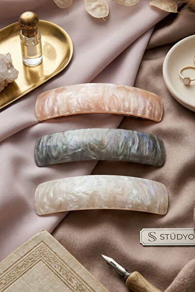 PETEK 3 bucăți Big Bone Auto Clip în ac de păr Soft