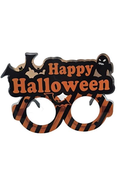 partidolu نظارات حفلات بلاستيكية ثلاثية الأبعاد من مادة PVC مع نص 'هالوين سعي...