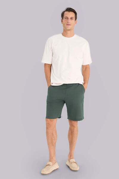 DeFacto %100 Keten Regular Fit Yazlık Bermuda Şort D9931AX25SM