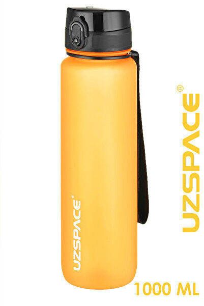 Uzspace زجاجة مياه كبيرة الحجم 28 سم 1000 مل 1 لتر Bpa بدون رائحة للتسرب 3038