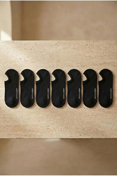 Katia&Bony Unisex 7 Pack Sneakers Booties Κάλτσες Μαύρες