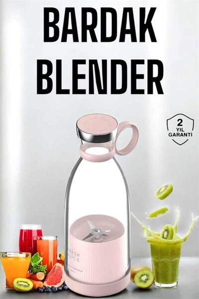 ZERO LAND HNRLISHP Bardak Bler Smoothie Meyve Sıkacağı Şarjlı (162555) Cam Ta...