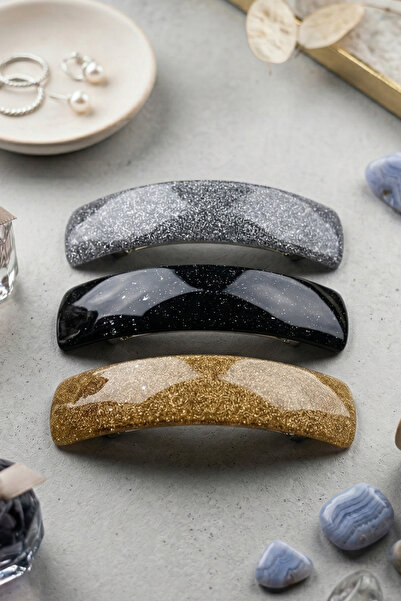 PETEK AKSESUAR 3 τμχ Κλιπ μαλλιών με αυτόματο κλιπ Big Bone