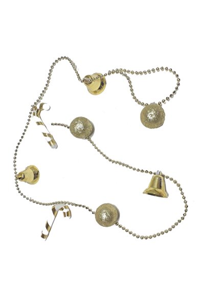 partidolu Ornament de lanț de decor de Anul Nou cu clopoței de culoare aurie ...