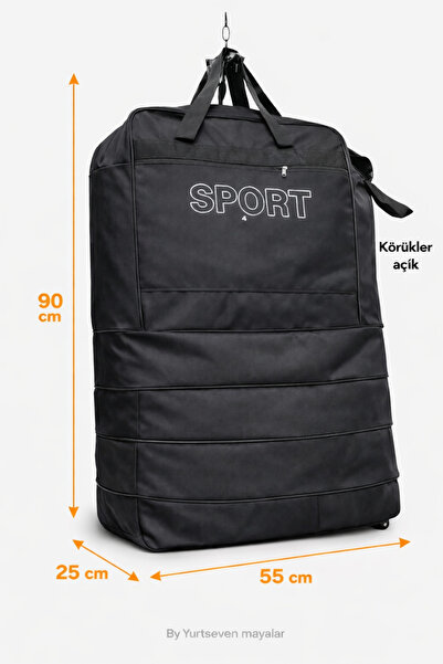 MAYALAR Dört Körüklü 2 Fermuarlı 10 Tekerlekli Valiz-Battal Boy Çanta