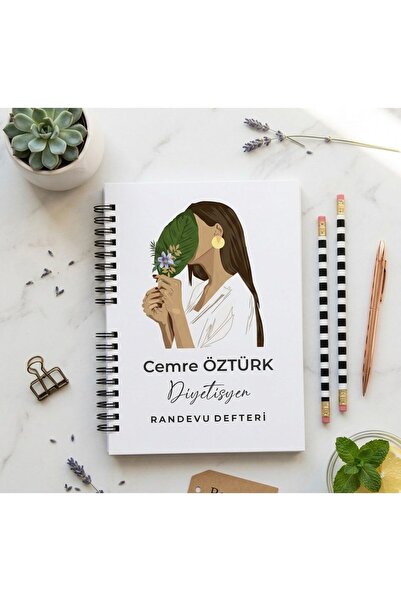 Minela A5 (15X21CM) Ebat Isimli Randevu Defteri (100SAYFA) (KAPAK ÜZERİNE YAZ...