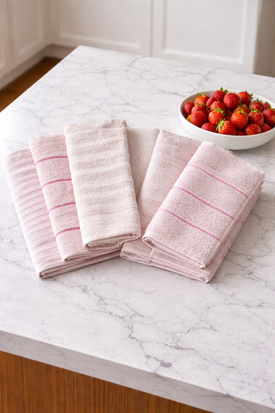 vanillasoft Set de prosoape pentru mâini și față Vaniila Soft, 6 piese, 30x50...