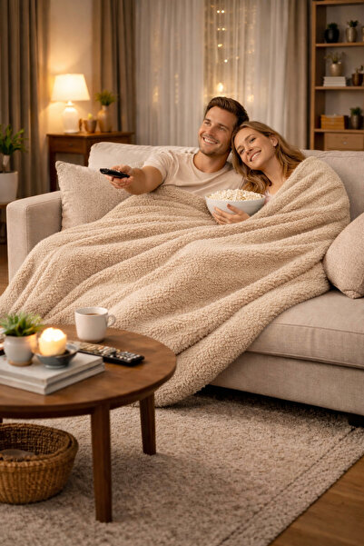 Bonny Home Aurora Vizon Çift Kişilik Welsoft Peluş Battaniye