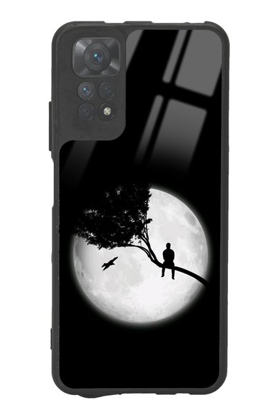 Spoyi Xiaomi Redmi Note 11S Glossy Phone Case with Moon Gazing Design