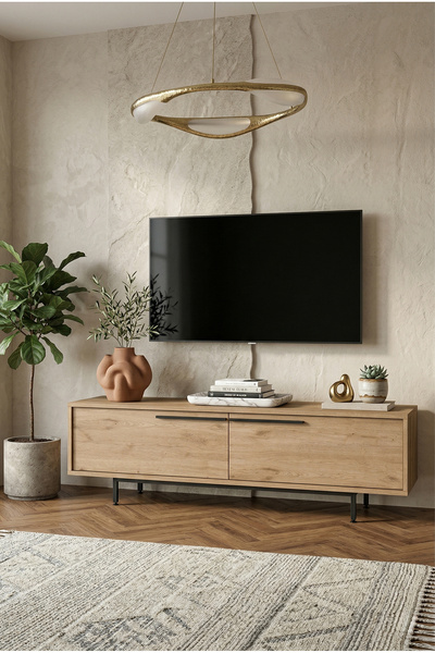 Robin Home Tv Ünitesi Sehpası Metal Ayaklı 160cm Sepet
