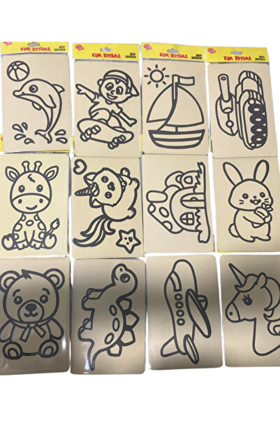 BalonKasaba A5 Boyutunda 10 Adet Kum Boyama Seti, Küçükk Boy Kum Boyama Seti ...