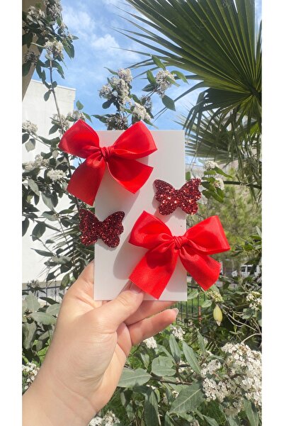 Toka Perisi Σετ κλιπς Clara Red (μεταλλικό κλιπς 5/3 εκ.)