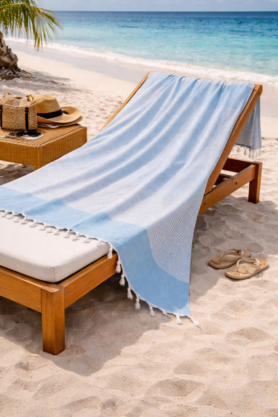 LUNGA VİTA Πετσέτα παραλίας hürrem 100% βαμβάκι, μεγάλου μεγέθους 90x170, πετ...