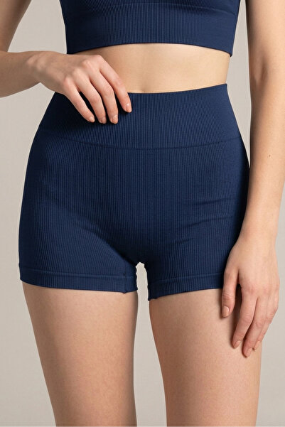 Formeasy talie înaltă fără cusături material reiat Pantaloni scurti sport - F...