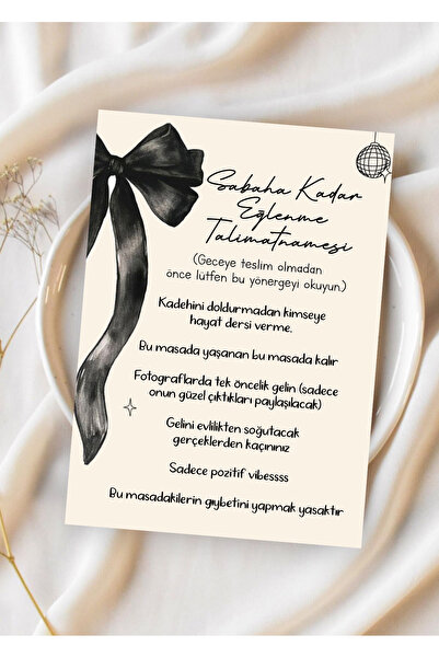 Pankart Evi Bekarlığa Veda Partisi Eğlenceli Gelin Kartı 9 Adet Siyah Krem - ...