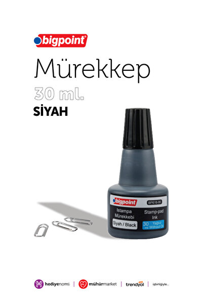HEDİYENOMİ MühürMarket > Bigpoint Istampa Mürekkebi 30 ml. Siyah > MMMUBS30