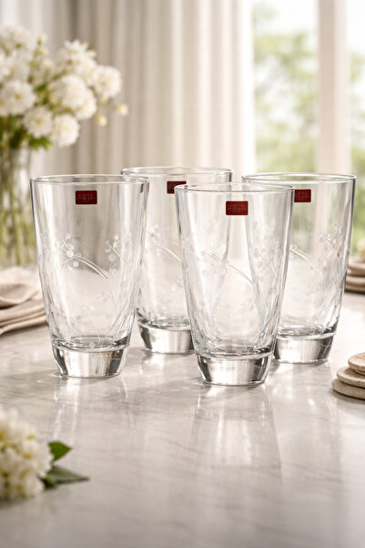 CRISTAL D'ARQUES Enchantement 4'lü Cam Meşrubat Bardağı Seti 35cl Luminarc Şı...