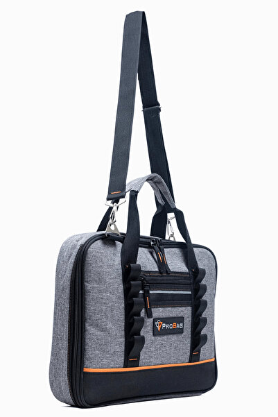 Electronic Hand Tool Bag S-Compact, 17 Compartment, Waterproof Impertex Linen