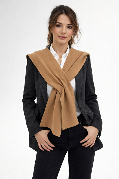 Sebir Moda Μονόχρωμο πλεκτό ακρυλικό σάλι γραφείου καθημερινής χρήσης