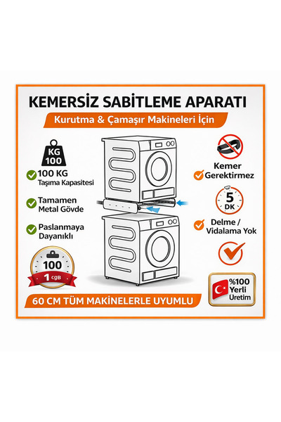Genel Markalar Metal Kurutma Makinası ve Çamaşır Makinesi Üst-Üste Birleştirm...
