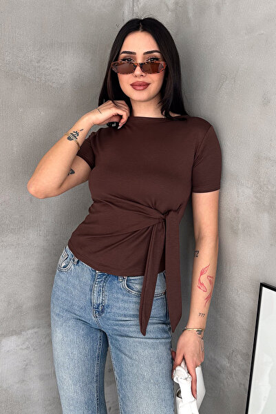 Noa&Noa material elastic Yan cu detaliu cu șnur Bluză – Negru Elastic