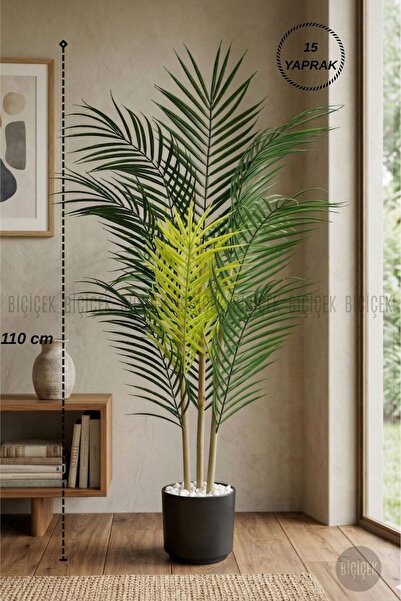BİÇİÇEK 110 cm 3 gövdeli Yapay Areka Ağacı