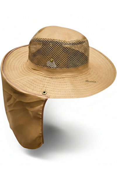 Mustran Summer Sun Hat Uv Protection Mesh Safari Outdoor Fishing Hat with Nec...