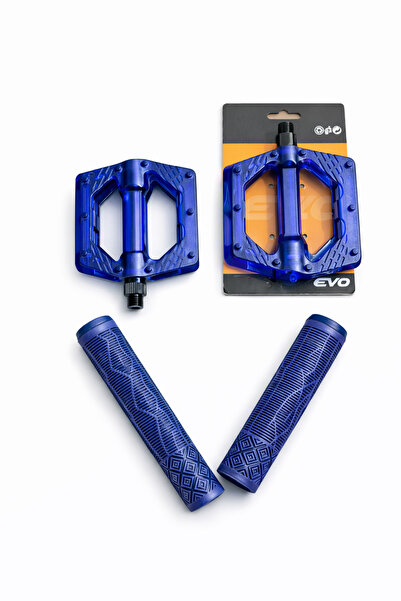 Evo Bisiklet Çivili Platform Pedal ve 17 Cm Bisiklet Direksiyon Çok Renkli El...