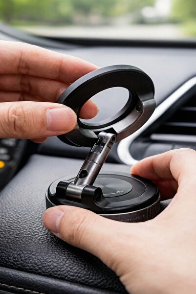 MAKRİ HOME Katlanabilir Manyetik Vakumlu Telefon Tutucu, 6 x 6 x 4 cm