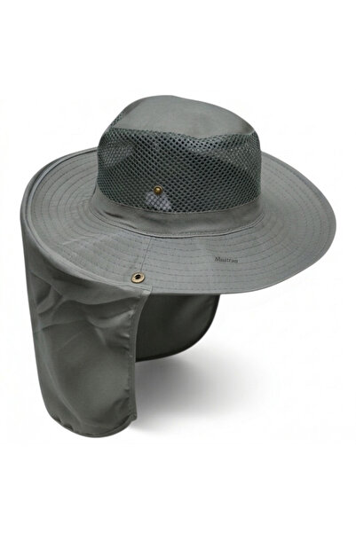 Mustran Summer Sun Hat Uv Protection Mesh Safari Outdoor Fishing Hat with Nec...