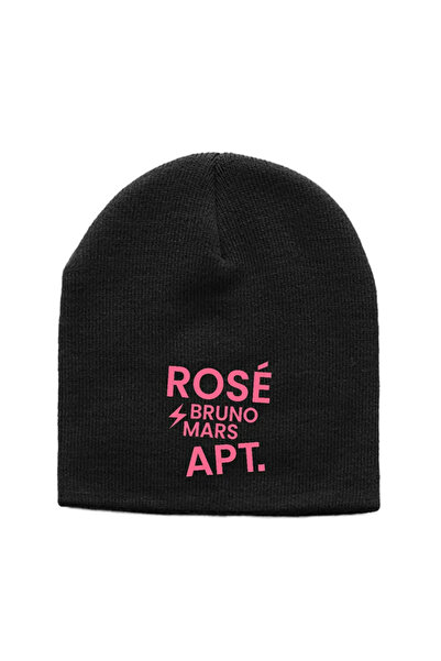 Tshirthane BLACKPINK ROSE BRUNO MARS APT Căciulă neagră tricotată