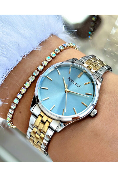 Ferrucci FC.14215M.02 Çelik Kordon Kadın Kol Saati Gold Gri
