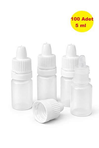 demethome 100 Adet 5 ml Boş Plastik Numune-likit-kolonya-parfüm-sıvı-tester Ş...